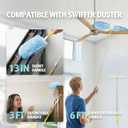 Duster Refill for Swiffer Duster, 30 Count Heavy Duty 2 Side 360 Duster Refills with 1 Handle, 4X Microfibers, Disposable Multi Surface Dusters for Cleaning