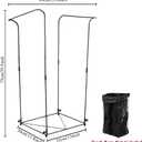 2 Pack Trash Bag Holder, Metal Garbage Bag Holder, 30-45 Gallon Portable Trash Bag Holder Stand, Multi-use Leaf Bag Holder for Yard, Camping, Garden, Lawn