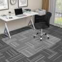 Office Chair Mat for Low Pile Carpet, 53" x 45" Transparent Desk Chair Mat for Carpeted Floors, Easy Glide Floor Protector Mat for Office Chairs