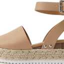 Soda Topic Open Toe Buckle Ankle Strap Espadrilles Flatform Wedge Casual Sandal, Size 8.5