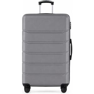 NEWBULIG 24 Inch Checked Luggage, Expandable Suitcase with Spinner Wheels