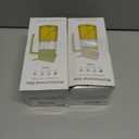 2 x Oil Spray Bottle, 2 in 1 Oil Dispenser and Oil Sprayer, 16 oz Premium Glass Oil Sprayer for Cooking, Food Grade Oil Spray Bottle for Air Fryer, Salad, BBQ (Beige)