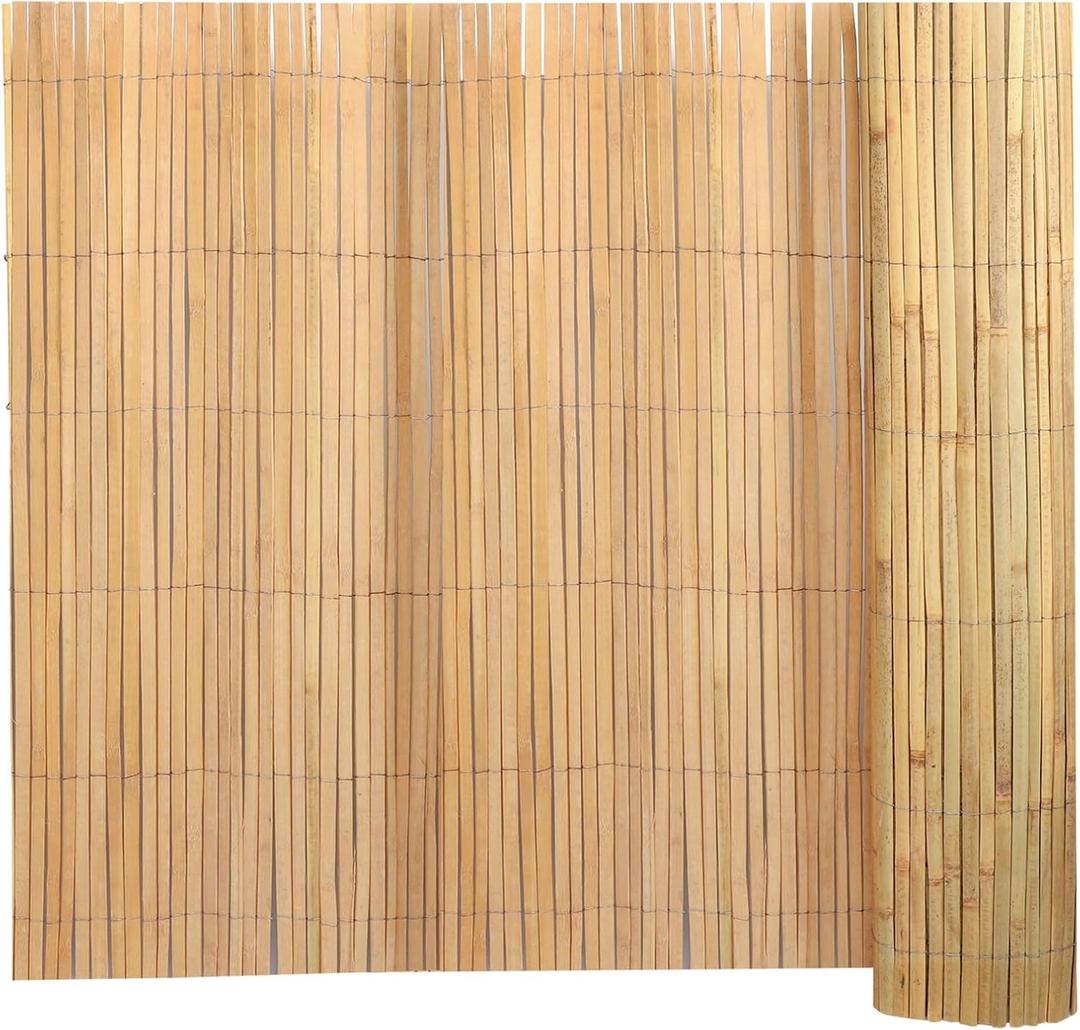 Natural Bamboo Slat Screening for Indoor or Outdoor Garden (6FT x 16FT)