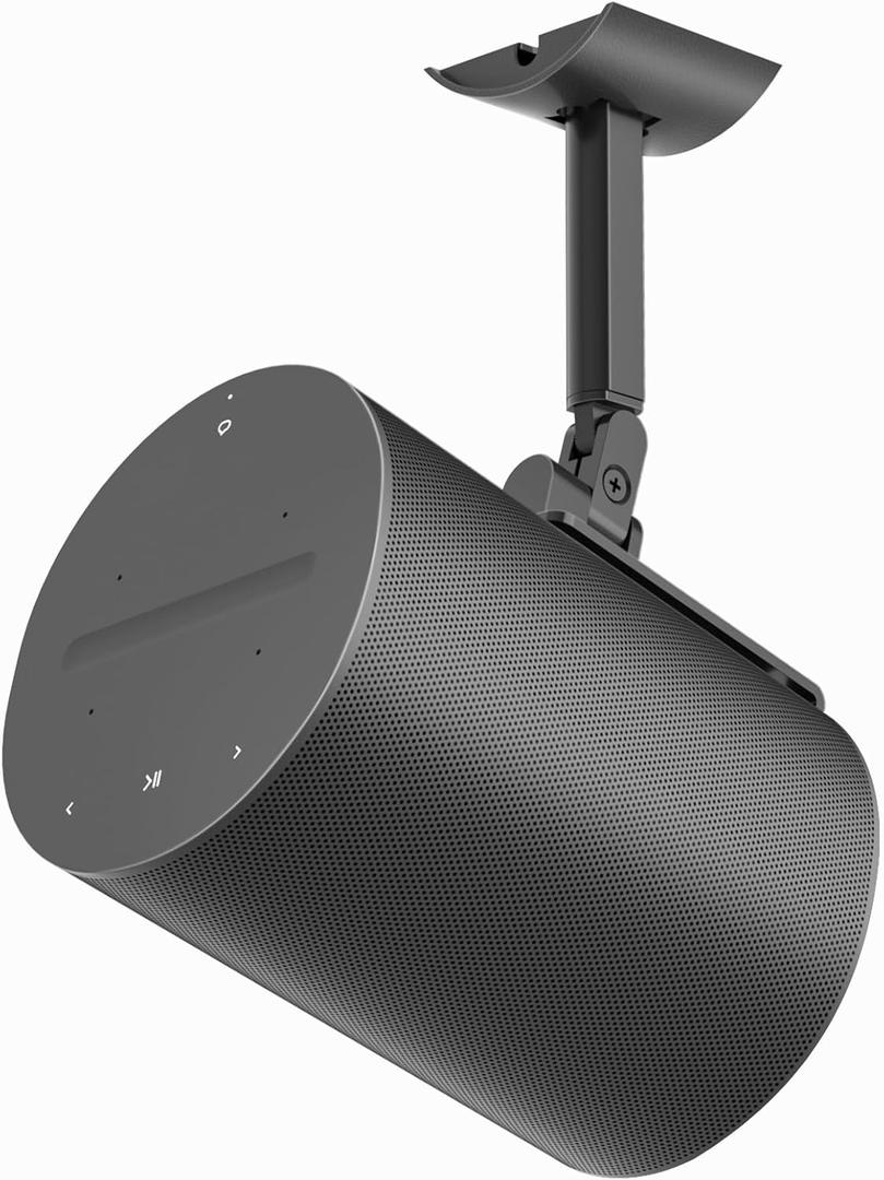 Pair of Speaker Wall Mount for Sonos Era 100 Ceiling Mount or Tilt and Swivel Adjustable Bracket for Sonos Era 100 Wall Mount Black with Flexible Mounting Ways Ceiling Mount for Sonos Era 100