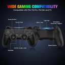 Fisherg 2 Pack Controllers with Charging Dock Station for PS4 Controller, Wireless Controller Compatible with PS4/Pro/Slim Consoles, with LED Charging Dock, Black