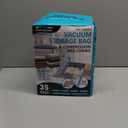 Cozy Essential 35 Pack Vacuum Storage Bags, Space Saver Bags (5 Jumbo/6 Large/6 Medium/6 Small/6 Roll-M/6 Roll-S) Compression for Comforters and Blankets, Pillow, Bedding, Sealer Clothes Storage