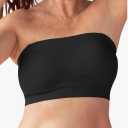 Deangelon Strapless Bra - Bandeau top, Strapless Bras for Women, Plus Size Lingerie for Women, Free Clear Bra Straps Small Black