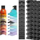 Hat Organizer for Baseball Caps 4Pack, Hat Rack for Wall with Strong Adhesive Hold up to 40 Hats, Hat Hanger Holder Display for Door Closet, Cap Organizer Storage Multilayer Two Mounting Option (Black)