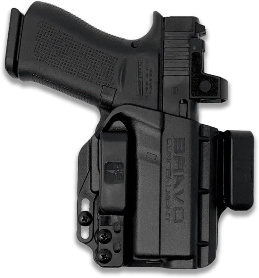 Holster for Glock 43X MOS - IWB Holster for Concealed Carry/Custom fit to Your Gun - Bravo Concealment, Black