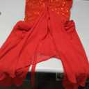GRACE KARIN Girls Halter Neck Sequin Dress Kids Fancy Formal Party Prom Sparkly Pageant Birthday Graduation Dresses (8-10 Years, Red)