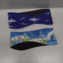 Swimming Headband for Kids - 2 Pairs Waterproof Ear Plugs & Adjustable Swim Ear Band,Keep Water Out and Hold Earplugs in - Water Headband for Surfing, Diving, Pool, Showering, and Beach (1 pair (Pack of 4), Shark + Dinosaur)