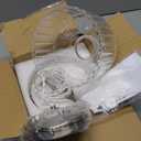 Brushed Nickel Pendant Lights Kitchen Island, Vintage Pendant Light Clear Striped Glass Lmapshade, Rustic Kitchen Pendant Lighting Over Island, Adjustable Hanging Light for Dining Room Hallway (6.9in-1pc)