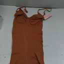 FeelinGirl Shapewear Bodysuit Tummy Control Seamless Sculpting Hip Enhancer Body Shaper for Women, L, Brown 