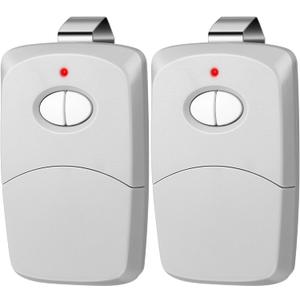 Kingdder 2 Pcs Two Button Gate Remote Control Compatible with Linear Multicode 10 Dip Switch Garage Door Remote Opener 3089 3060 3070 3083 300mhz, Control 2 Different Doors Simultaneously (Grey) (Gray)