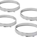 Front Headlight Bezel Door Ring Compatible with 1958-1972 Chevy Chevrolet Impala Chevelle El Camino 1966-1970 Pontiac GTO LeMans Tempest Steel Front Lamp Headlamp Trim Chrome Silvery 4 PCS