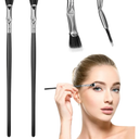 PAGOW 2 Pcs Folding Angle Scalloped Lash Brush, 2024 New Mascara Fan Brush for Lashes, Multifunctional Mascara Brush Eyelash Comb Separator, Eye Lash Fan Brush Wands Makeup Tool, Set of 14