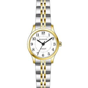Easy Reader Watch for Women with Solid Stainless Steel Band Ladies Dress Watch Water Resistant