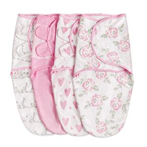 Organic Baby Swaddle Sleep Sacks, 4-Pack Swaddles for Newborns Baby Essentials, Infant 0-3 Months, 100% Cotton Soft & Snug Adjustable Wrap Nursery Swaddling Blankets Improves Sleep