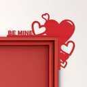 Valentine's Day Wooden Sign Valentine's Day Door Corner Decoration Valentine Door Drame Decor Holiday Door Decor Valentine Front Door Decor Valentine's Day Hearts Decor (Elegant)