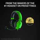 Razer BlackShark V2 X Gaming Headset: 7.1 Surround Sound - 50mm Drivers - Memory Foam Cushion - for PC, PS4, PS5, Switch - 3.5mm Audio Jack - Green