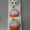 Halloween Decorations,Light Up Ghost Pumpkin Decorations Set of 3,Cute Halloween Decor Indoor for Kitchen Tabletop Mantel Party Home Decor