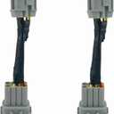 2pcs Headlight Conversion Adapters Compatible with 2003+ Nissan 350z HID Wiring 8 to Halogen 6