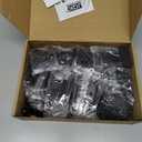 JQK 1/2 Inch Overlay Cabinet Door Hinges Black, 60 Pack 30 Pairs Flush Face Mount Cupboard Self-Closing Kitchen Cabinet Hinges with Door Bumper, CH200-BK-P60