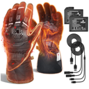 Upgrade Heated Motorcycle Gloves for Men Women with 3000mAh Rechargeable Batteries,Heated Gloves USB,Waterproof Windproof Touchscreen Heated Gloves for Riding,Skiing,XL