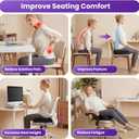 ZZ-WELL Seat Cushions for Office Chairs - Patented Coccyx Cushion for Tailbone Pain - 21.2" W x 16.5" L Memory Foam Extra Large Seat Cushion, Removable & Machine Washable Cover (Black)