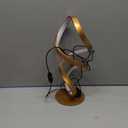 LED Spiral Bedside Table Lamp, Stepless Dimmable 12W 3000K Warm White, Modern Nightstand Desk Lamp for Bedroom, Living Room, Sliver