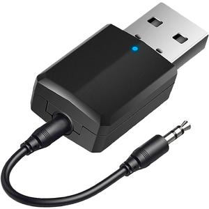 USB Bluetooth Transmitter Receiver 2 in 1, Bluetooth Adapter for TV PC Headphones Home Stereo Car, Wireless Audio Adapter with 3.5mm AUX