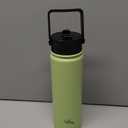 22oz Stainless Steel Bottles with 3 Lids Sport Insulated Water Bottle,Macaron Green