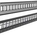 JINGCHENGMEI 2 PCS of 24-Port Blank Keystone Shielded 1U Patch Panel 19" Metal Rackmount Housing for Keystone Jacks, Black