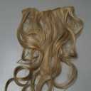 ALXNAN Clip-in Hair Extensions, Mixed Bleach Blonde - Thick, Long, Straight, Layered - 20 Inch Invisible Lace Weft
