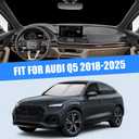 Foldable Sun Shade WODSTA Full Coverage Windshield Sunshade Compatible with Audi Q5 2018-2025 All Model 4-Layer Thickened Windows Visor 240T Polyester Windshield Sun Shade