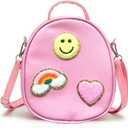 2 x Girls Small Crossbody Bag with Rainbow Heart Girls Novelty Bag Little Girl Purse