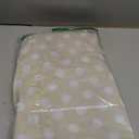 Round Vinyl Fitted Tablecloth with Flannel Backing Elastic Edge Design Table Cover Waterproof Oil-Proof PVC Table Cloth Stain-Resistant Best for 37"-44" Round (White Dots)