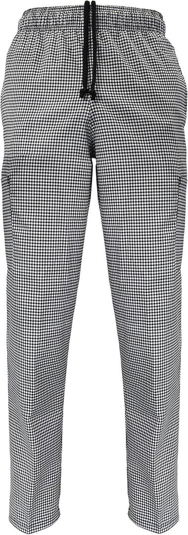 Natural Uniforms Classic Chef Pants (Large, Houndstooth Single)