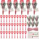 LemonRoad 36 Set Christmas Silicone Spatula Gifts Bulk Includes Heat Resistant Silicone Spatula Christmas Greeting Cards Artificial Xmas Picks Twine for Holiday Cooking Utensils Kitchen Decoration