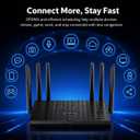 WiFi Router, 6-Antenna High-Gain Router, 802.11 b/g/n Internet Router, Supports Router, Bridge, Repeater and AP Modes for Home Office