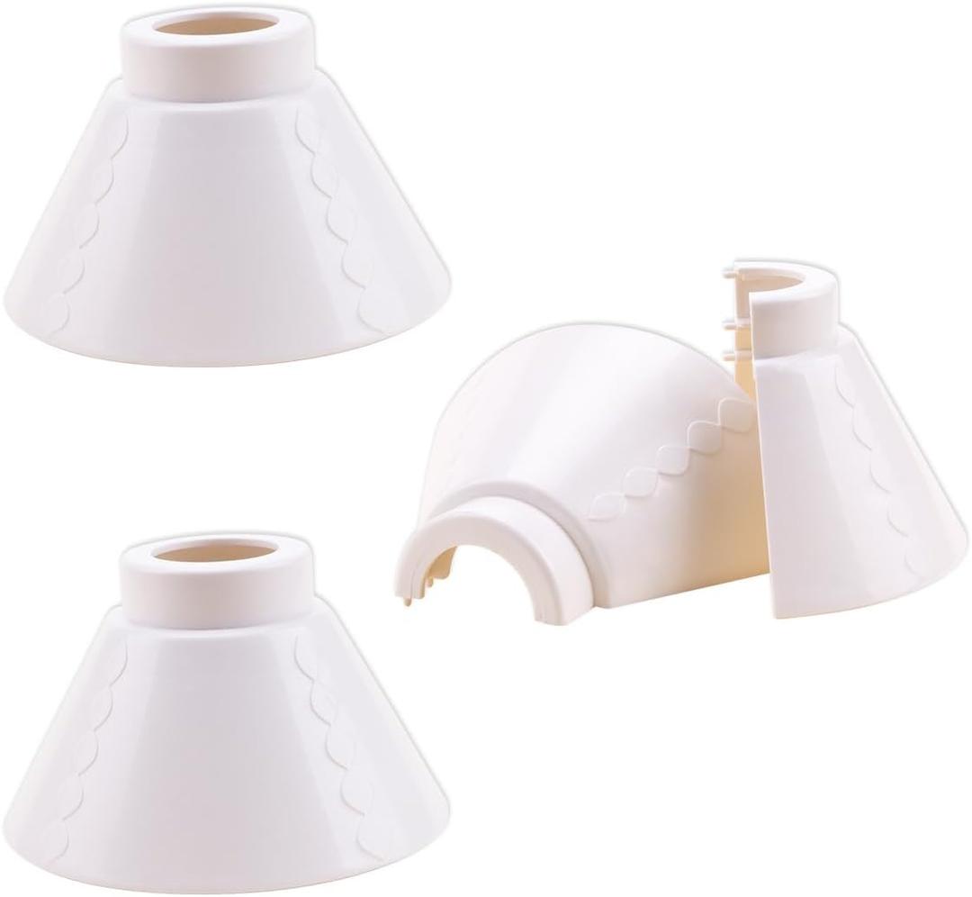 SaiDian 3Pcs E27 Plastic Bulb Shade Protective Light Bulb Cover for Home Use Replacement Lampshade Compatible with Table Lamps Practical Lamp Shade Protective Cover Plug in Light Socket