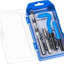 15PC SAE Thread Repair Kit 7/16-14 inch HSS Drill Helicoil Repair Kit for Internal Screw Holes Repairing (Blue)