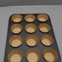 Bake Choice 2 Pack Muffin Pan for Baking, Standard Cupcake Pan includes 100 Natural Cupcake Liners, Muffin Tin Nonstick 12 Cup, Baking Pans Set, Carbon Steel Baking Supplies