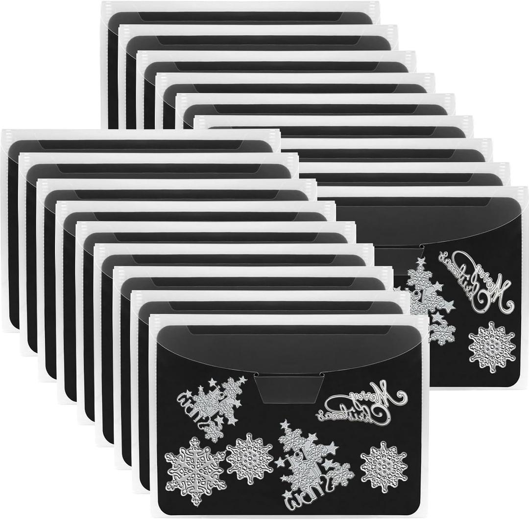 UNIMEIX 144 Pcs Magnetic Sheets for Die Storage Stamp and Die Storage Pockets Die Cut Storage for Card Making (72 Pcs Sheets+ 72 Pcs Bags, 0.8 mm Thickness