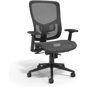 STAPLES Kroy Ergonomic Office Desk Chair, Breathable Mesh Swivel Seat & Back, Adjustable Height, Lumbar Support, Black