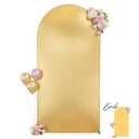 Wedding Arch Backdrop Cover, 7.2FT Gold Yellow Arch Cover Stretchy Backdrops, Double-Sided Arch Stand Covers for Wedding Ceremony, Baby Shower, Birthday Party Decoration