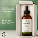 10 x Castor Oil for Eyelash & Aceite de Castor Organico | Aceite de Ricino para Pestaas  4 fl oz, Cold-Pressed & Hexane-Free, Glass Bottle with Pre-Filled Lash & Brow Applicators