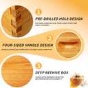 2 Pack Beehive Deep Brood Box 10 Frame Langstroth Deep Brood Bee Hive Box Beekeeping Supplies