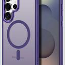 Hython for Samsung Galaxy S25 Ultra Case Magnetic Translucent Matte Phone Cases [Compatible with MagSafe] Thin Slim Fit Shockproof Bumper Hard Protective Cover for Women Men Girls, Frosted Deep Purple