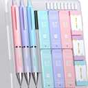 Four Candies Cute Mechanical Pencils 0.7mm, Pencil Set with 360PCS Lead Refills & Pastel Erasers, School Supplies with Case